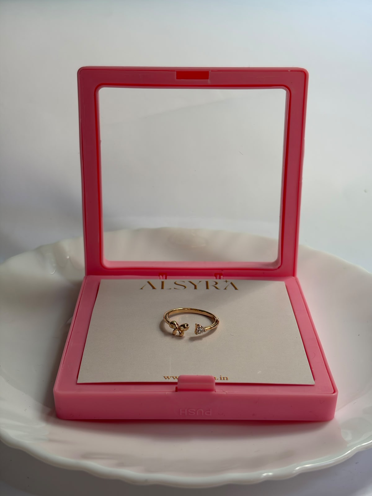 Bow|Heart ring