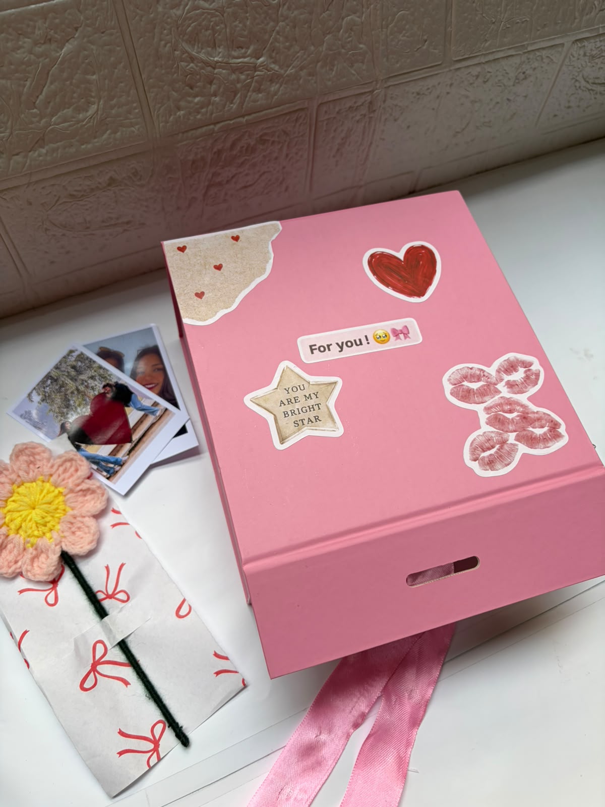 Pookie Hamper for Birthday with Poloroid photos