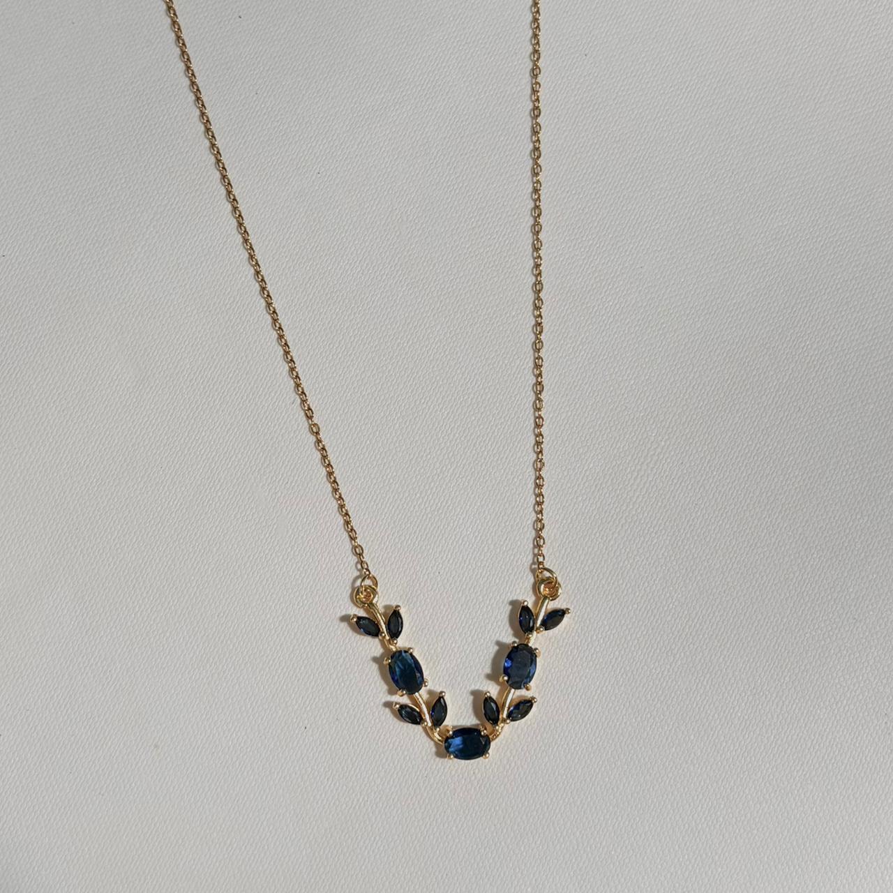 Navy blue tulip pendant