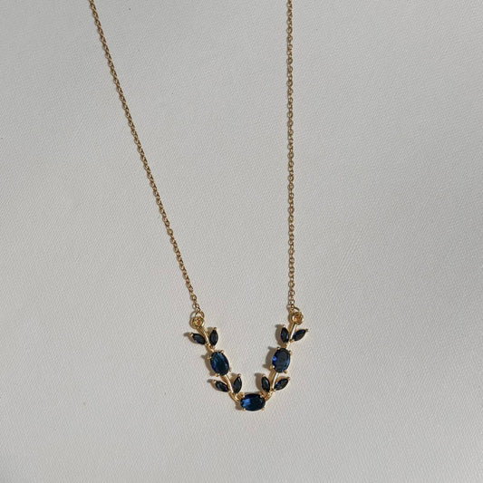 Navy blue tulip pendant