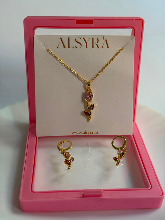 Premium Tulip set (necklace+earring)