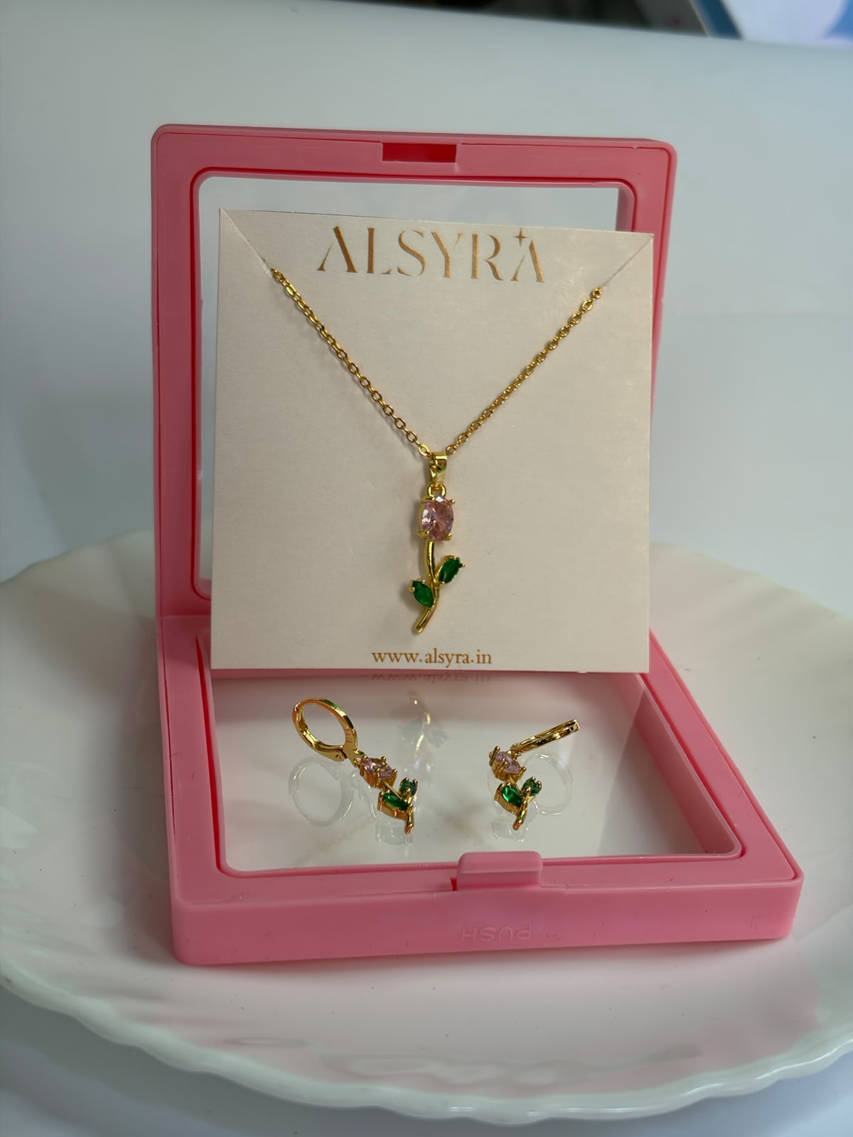 Premium Tulip set (necklace+earring)
