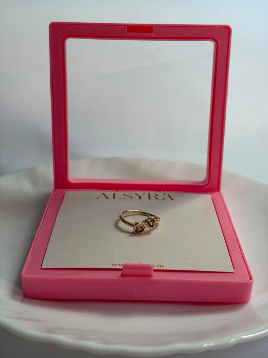 Double heart ring