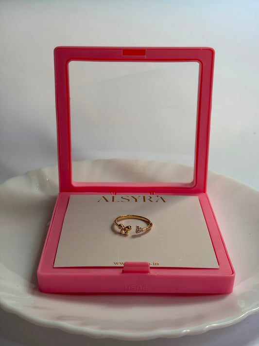 Bow|Heart ring